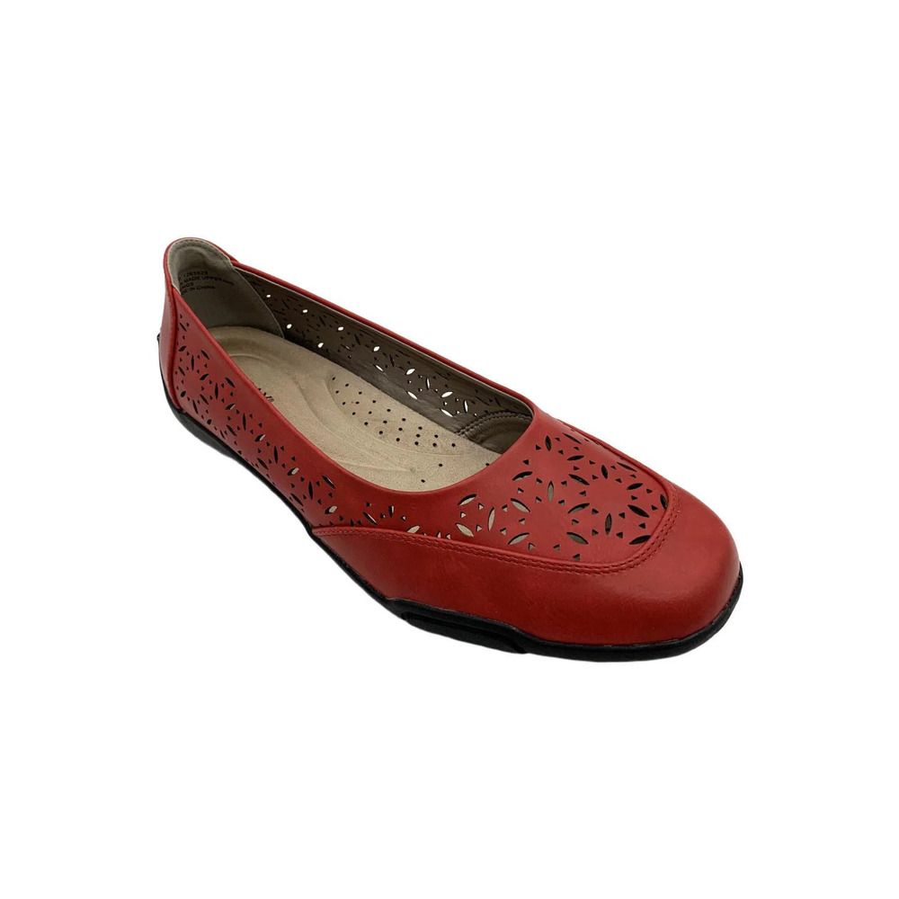 ARRAY Women's Jordan Cutout Comfort Flat Red - Medium
